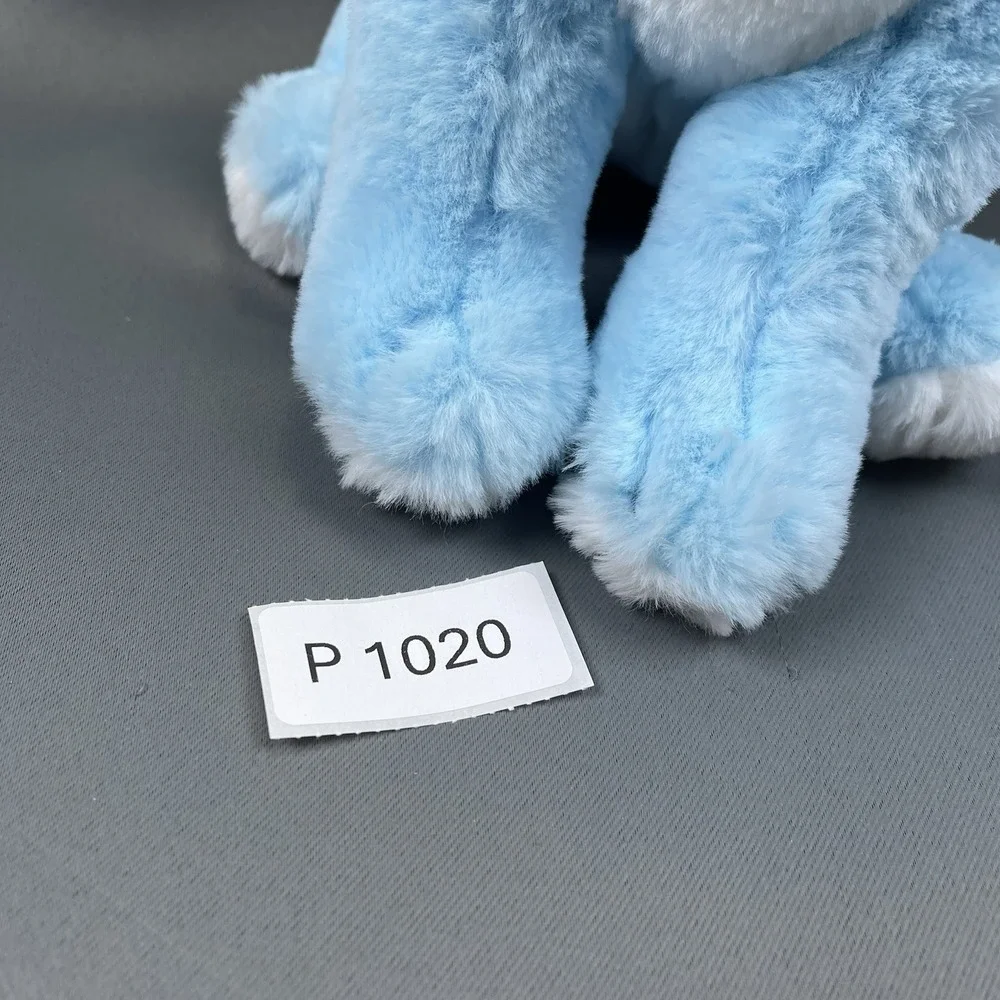 FAO Schwarz Plush Blue Bulldog Puppy Dog Sparklers Bow Easter Bunny Ears 16